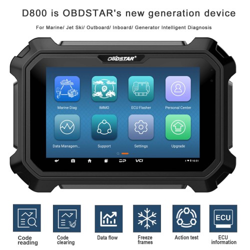 OBDSTAR D800 A,B,C,D Configuration for Marine/Jet Ski/Outboard/Inboard/Generator Intelligent Diagnosis
